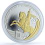 South Ossetia 25 zarin Republic Gilt Anniversary Horseman silver coin 2015