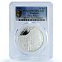 Romania 10 lei Peles Palace KM-399 Architecture PR 70 PCGS silver coin 2015