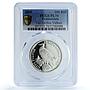 Transnistria 100 roubles Griffon Vulture KM-60 Bird PL 70 PCGS silver coin 2005