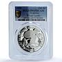 Armenia 100 dram Skier KM-79 Nagano Olympics Sports PR 69 PCGS silver coin 1998
