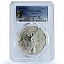 Mexico 1 onza Libertad Angel of Independence KM-613 MS 64 PCGS silver coin 1996