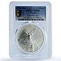 Mexico 1 onza Libertad Angel of Independence KM-613 MS 66 PCGS silver coin 1996