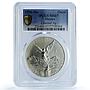 Mexico 1 onza Libertad Angel of Independence KM-613 MS 67 PCGS silver coin 1996
