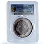 Costa Rica 10 colones Unification KM-192 History Tree PR68 PCGS silver coin 1970