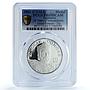 Tajikistan Ismail Somoni Independence 10 Years PR69 PCGS 25 gr silver medal 2001