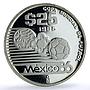 Mexico 25 pesos Football World Cup 1986 KM-503 Sports proof silver coin 1985