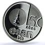 Peru 1 sol ESAN University KM-383 Anniversary Education proof silver coin 2014