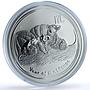 Australia 2 dollars Year Rat KM-1886 Lunar Series 2 Mouse 2 oz silver coin 2008