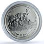 Australia 50 cents Year of the Rat KM-1879 Lunar Series 2 Mouse silver coin 2008
