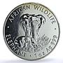 Zambia 5000 kwacha Elephant KM-73 African Wildlife Fauna silver coin 1999