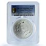 Congo 10 francs Polaris Etoile Navigateurs Space PR 69 PCGS silver coin 2002
