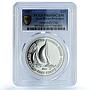 Hutt River 25 dollars America Cup Ship Clipper Koala PR 69 PCGS silver coin 1987