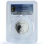 Jamaica 50 dollars Independence KM-205 Colibri Bird PR 69 PCGS silver coin 2012