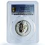 Transnistria 100 roubles Central Bank PBR KM-37 PL 69 PCGS silver coin 2002