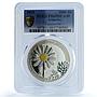 Armenia 1000 dram Camomille KM-21 Flora FLower PR 69 PCGS silver coin 2010