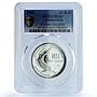 Transnistria 10 roubles Sturgeon KM-125 Fauna Fish PL 69 PCGS silver coin 2008
