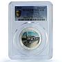 Guatemala 1 quetzal Ibero-American Railways KM-297 Train PR 70 PCGS Ag coin 2019