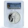 Belize 10 dollars Elizabeth II KM-57a Jabirus Birds PR 70 PCGS silver coin 1979