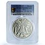 Iraq Baath Revolution Hussein Anniversary History PR 65 PCGS silver medal 1978