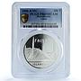 Kazakhstan 100 tenge Faisal Islamabad KM-96 Mosque PR 69 PCGS silver coin 2006