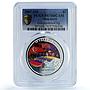 Singapore 2 dollars Independence KM-193a Anniversary Flag PR70 PCGS Ag coin 2007