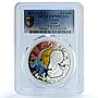 Ghana 5 cedis Happy Birthday Coloured Sun Moon Child PR 70 PCGS silver coin 2018