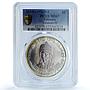 Ethiopia 5 dollars Emperor Yohannes IV KM-49 MS 67 PCGS silver coin 1972