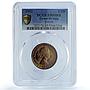 Great Britain 1/2 penny Elizabeth II KM-882 S-4155 PR 65 PCGS bronze coin 1953