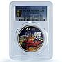 Singapore 50 dollars F1 Formula One Grand Prix KM-288 Car PR68 PCGS Ag coin 2008