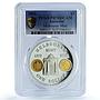 Australia 1 dollar Melbourne Mint Gilt KM-660 PR 70 PCGS silver coin 2002