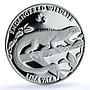 Tokelau 5 tala Emo Skink KM-17 Wildlife Fauna Lizard proof silver coin 1995