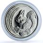 Andorra 10 diners Red Squirrel KM-74 Wildlife Fauna proof silver coin 1992