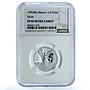 Mexico 1/4 onza Libertad Angel of Independence KM-544 PF 69 NGC silver coin 1993
