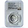 Laos 15000 kip Year Pig Fortune KM-148 Lunar Calendar PF 70 NGC silver coin 2007