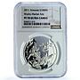 Armenia 1000 dram Wushu KM-201 Martial Arts Sports PF 70 NGC silver coin 2011