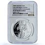 Ukraine 10 hryvnias Lviv KM-522 UNESCO City Theatre PF 69 NGC silver coin 2008