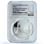 Kazakhstan 100 tenge Faisal Islamabad KM-96 Mosque PF 70 NGC silver coin 2006