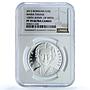 Romania 10 lei Maria Tanase KM-323 Music Singer PF 70 NGC silver coin 2013