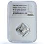 Sri Lanka 100 rupees Asian Games KM-152 Lion Elephant PF 69 NGC silver coin 1991