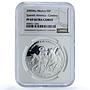 Mexico 5 pesos Cowboy KM-670 Ibero-American Horse PF 69 NGC silver coin 2000