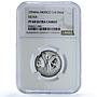 Mexico 1/4 onza Libertad Angel of Independence KM-544 PF 68 NGC silver coin 1994