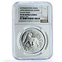 Indonesia 2000 rupiah Javan Tiger KM-39a Fauna Cat PF 69 NGC silver coin 1974