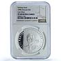 Occussi Ambeno 1 dollar Lian Zhan Taiwan X#4 Politics PF 68 NGC silver coin 1996