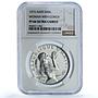 Haiti 50 gourdes Woman with Shell Mark Left KM-104.1 PF 66 NGC silver coin 1973