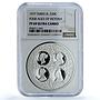 Turks Caicos Islands 20 crowns Queen Victoria KM-14 PF 69 NGC silver coin 1977