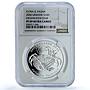Ukraine 10 hryvnias Freshwater Crab KM-121 Fauna PF 69 NGC silver coin 2000