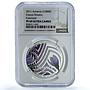 Armenia 1000 dram Crocus KM-202 Flora Flower PF 69 NGC silver coin 2011