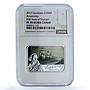Cameroon 1000 francs Aivazovsky Art Painter Ship PF 70 NGC silver coin 2017