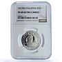 Philippines 1 piso Republic KM-209 Jose Rizal PF 69 NGC CuNi coin 1977