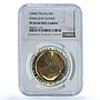 Palau 5 dollars Ounce of Luck KM-189 Flora Clover PF 69 NGC silver coin 2006